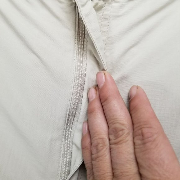 Orvis Pants Mens XXL Beige Nylon High Rise Zip Cargo Pocket Fishing - Picture 3 of 14